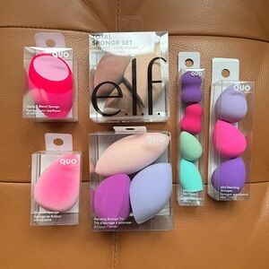 New -huge lot of 15 makeup sponges Elf and Quo